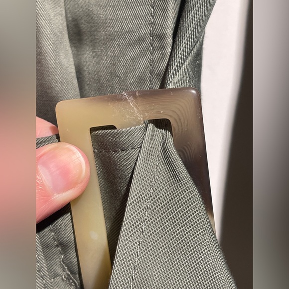 Mango MNG Polana Olive Green Belted Trench Coat *Minor Defects* - Picture 10 of 16